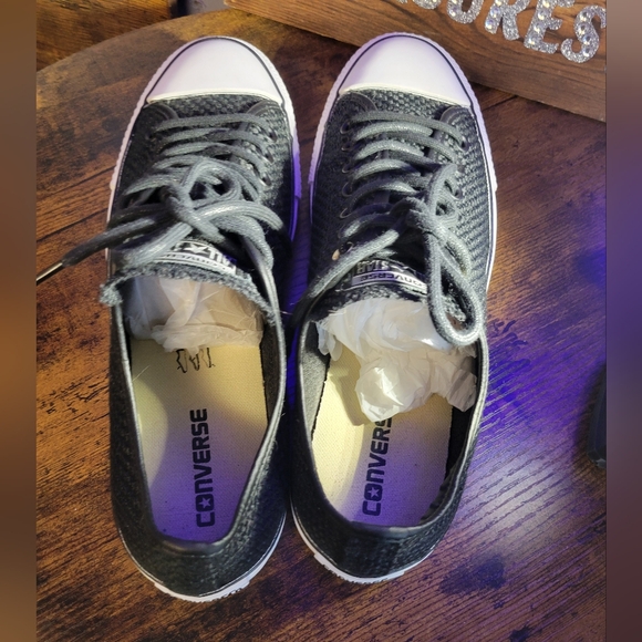 Converse Chuck Taylor All Star Ox Amp cloth low top Sneakers black/white - Picture 5 of 16